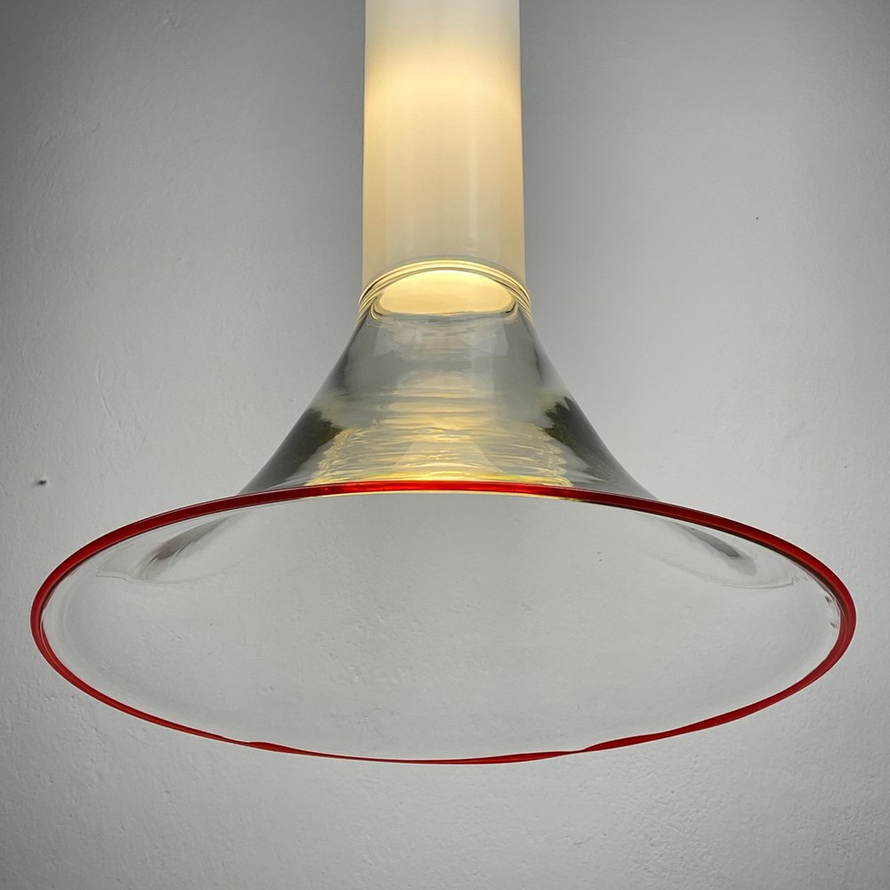 Samanta Pendant Lamp in Murano Glass attributed to Roberto Pamio for Leucos, Italy, 1970s