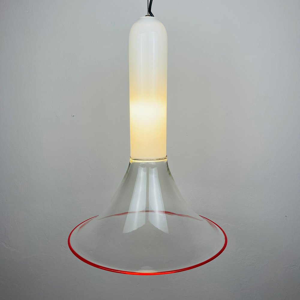 Samanta Pendant Lamp in Murano Glass attributed to Roberto Pamio for Leucos, Italy, 1970s