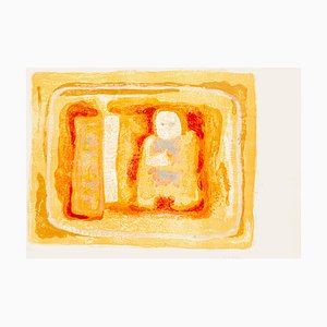 Sami Burhan, Orangish Figure, Lithograph, 1969-ZCI-2029809