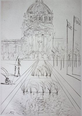 San Francisco: City Hall Engraving by Salvador Dali-KHH-541954