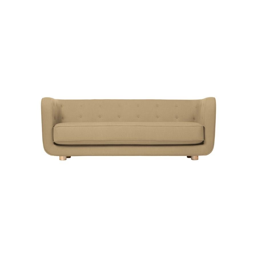 Sand and Natural Oak Raf Simons Vidar 3 Vilhelm Sofa by Lassen