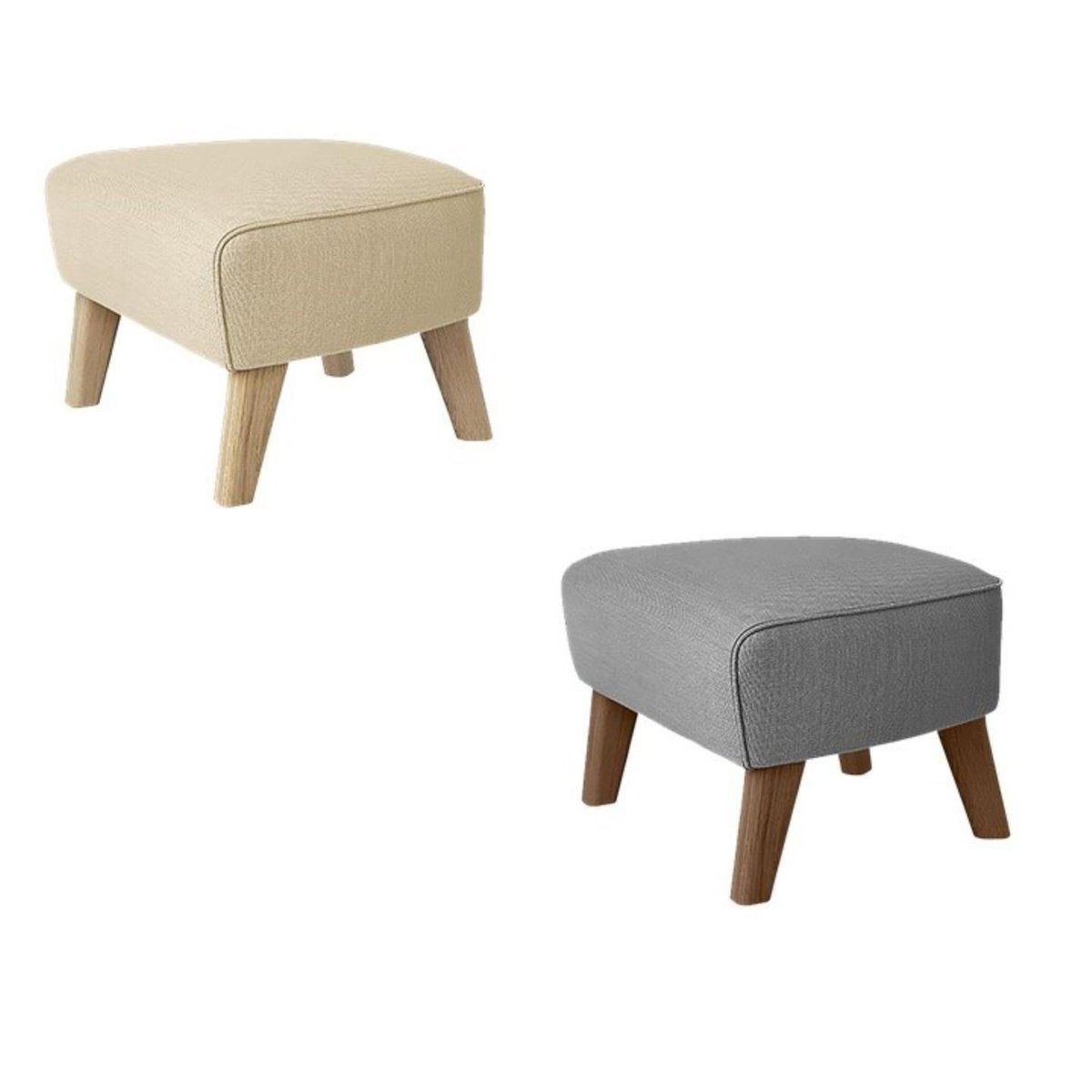 Sand and Natural Oak Sahco Zero Footstool by Lassen