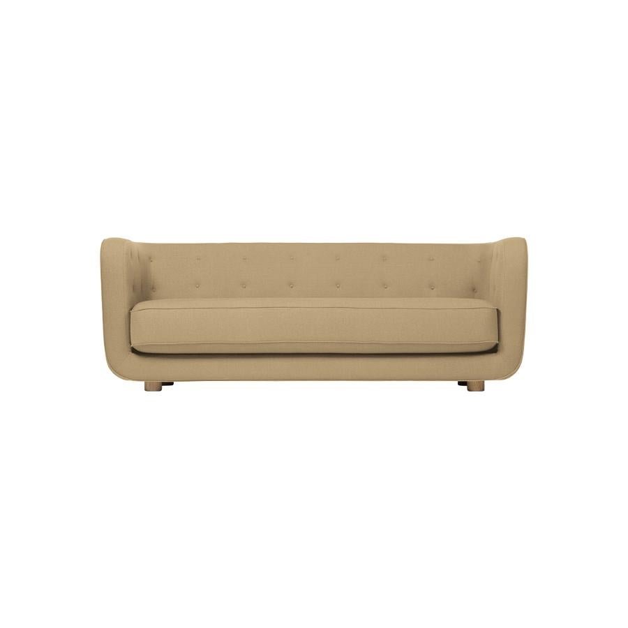 Sand and Smoked Oak Raf Simons Vidar 3 Vilhelm Sofa by Lassen