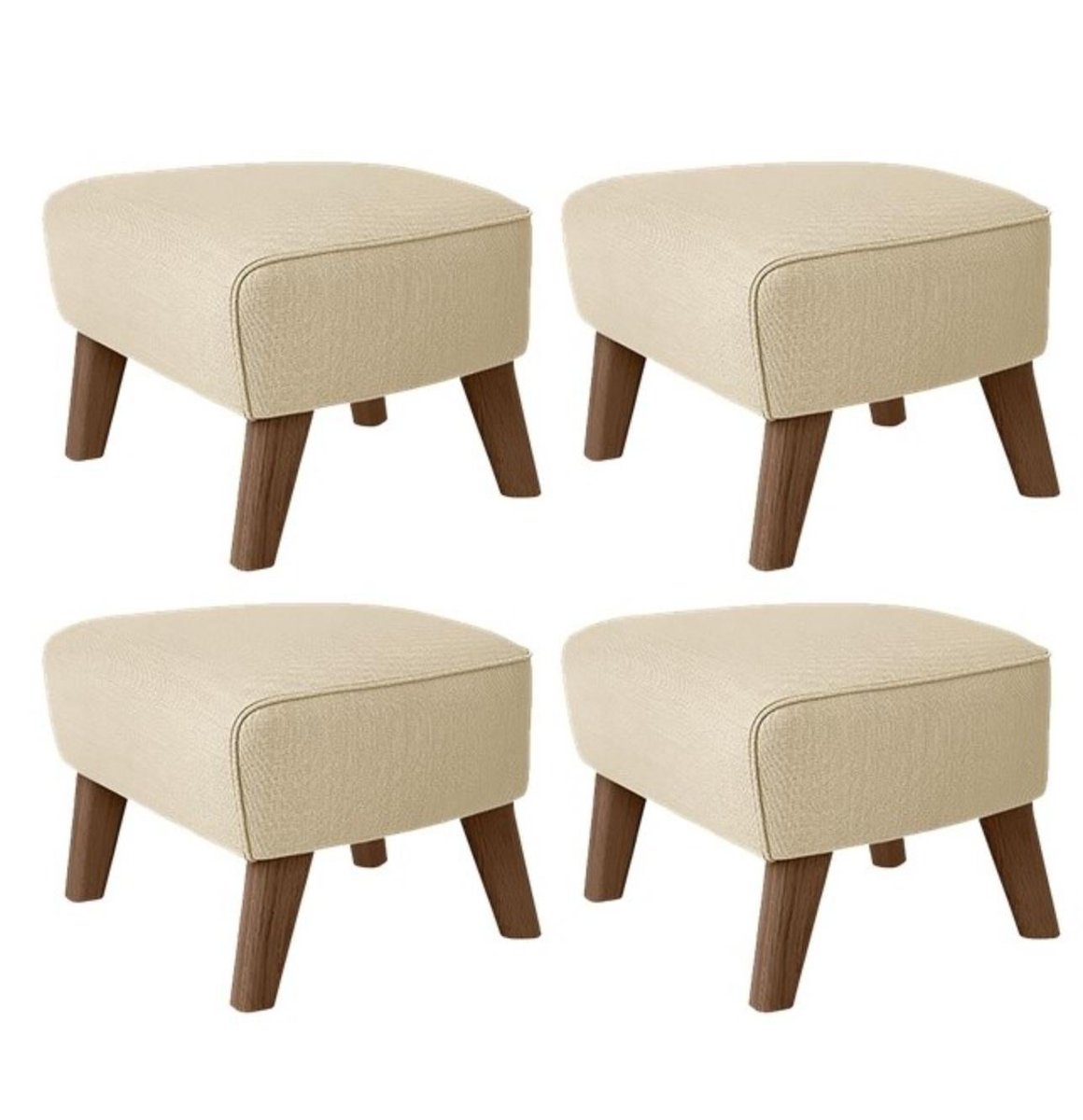 Sand and Smoked Oak Sahco Zero Footstools by Lassen, Set of 4