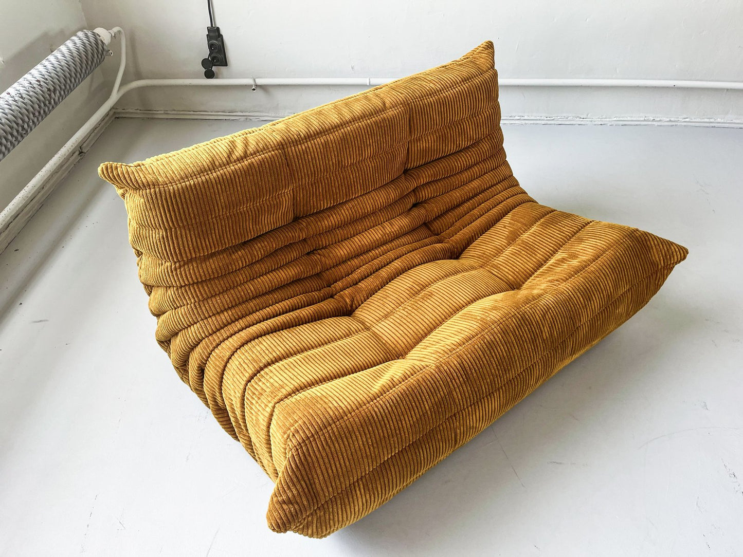 Sand Corduroy Togo 2-Seat by Michel Ducaroy for Ligne Roset