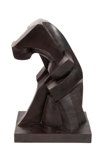 Sándor Bánszky, Bending Figure, 1914, Bronze