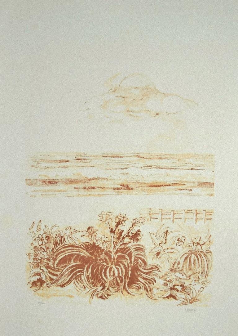 Sandro Sanna - the Sea - Original Lithograph - 1969