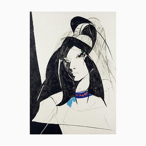 Sandro Trotti - Young Woman - Original Lithograph - 1980s-ZCI-839452