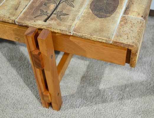 Sandstone Coffee Table Collection Les Herbiers by Roger Capron for Vallauris, 1960s-RVK-1735232