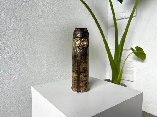 Sandstone Owl Sculpture by Claire Berger, La Borne, Late 20th Century-WKI-2042123