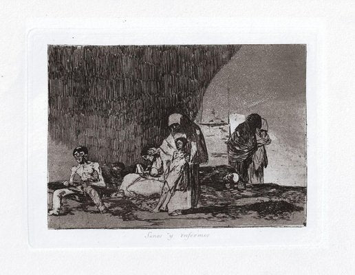 Sanos y Enfermos - Original Etching by Francisco Goya - 1863 1863-ZCI-761566