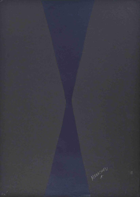 Sante Monachesi, Agrà Black on Black, Original Screen Print, 1973