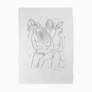 Sante Monachesi, Figures, Etching, 1970s-ZCI-2025252