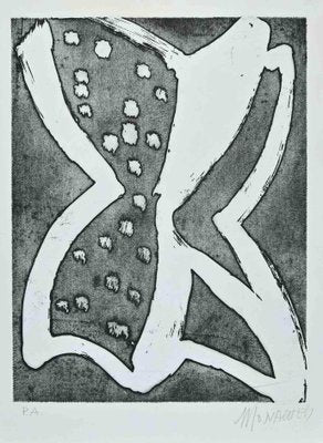 Sante Monachesi, The Butterfly, Original Etching, 1970s-ZCI-1405780