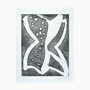 Sante Monachesi, The Butterfly, Original Etching, 1970s-ZCI-1318059