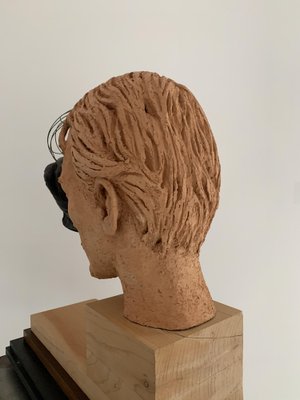 Santo Allego, Il Filosofo, Partially Painted Terracotta, 2014-QMZ-1780523