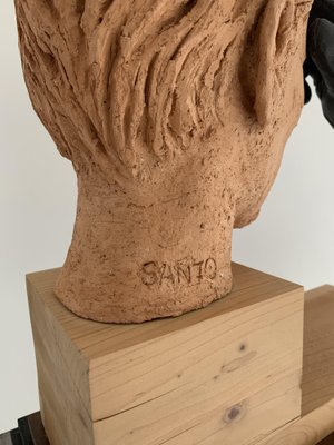 Santo Allego, Il Filosofo, Partially Painted Terracotta, 2014-QMZ-1780523