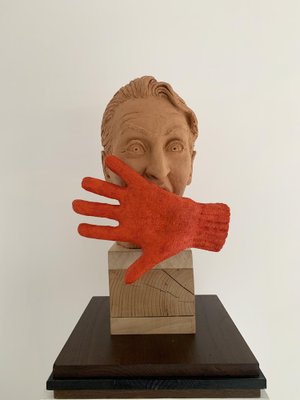 Santo Allego, L'urlo (Femminicidio), Partially Painted Terracotta, 2014-QMZ-1780519