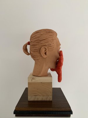 Santo Allego, L'urlo (Femminicidio), Partially Painted Terracotta, 2014-QMZ-1780519