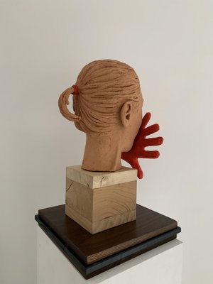 Santo Allego, L'urlo (Femminicidio), Partially Painted Terracotta, 2014-QMZ-1780519