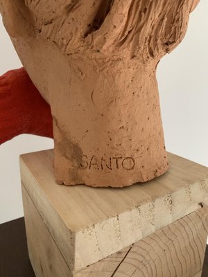 Santo Allego, L'urlo (Femminicidio), Partially Painted Terracotta, 2014-QMZ-1780519