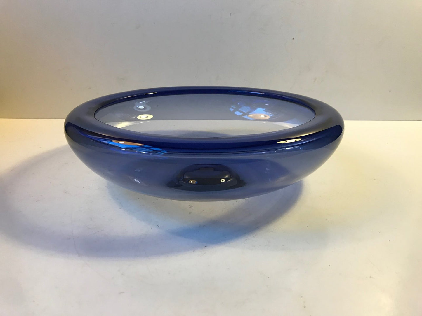 Sapphire Blue Dish by Per Lütken for Holmegaard, 1960s