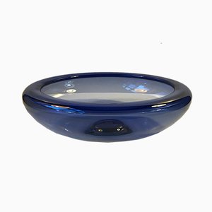 Sapphire Blue Dish by Per Lütken for Holmegaard, 1960s-LCR-685270