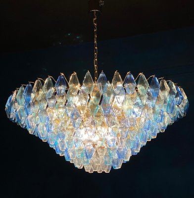 Sapphire Color Poliedri Murano Glass Ceiling Light or Chandelier-MBH-1139846