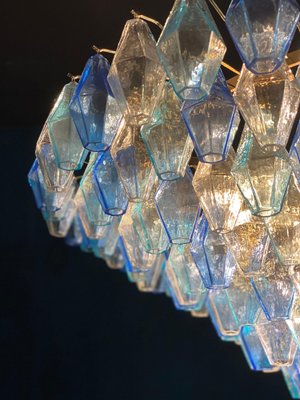 Sapphire Color Poliedri Murano Glass Ceiling Light or Chandelier-MBH-1139846