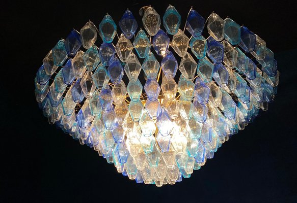 Sapphire Colored Murano Glass Poliedri Chandelier-MBH-1175969