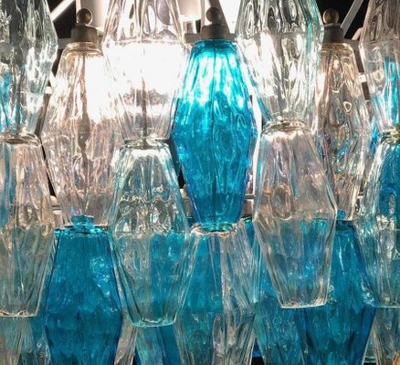 Sapphire Murano Glass Poliedri Chandelier in the Style of C. Scarpa-MBH-1032604