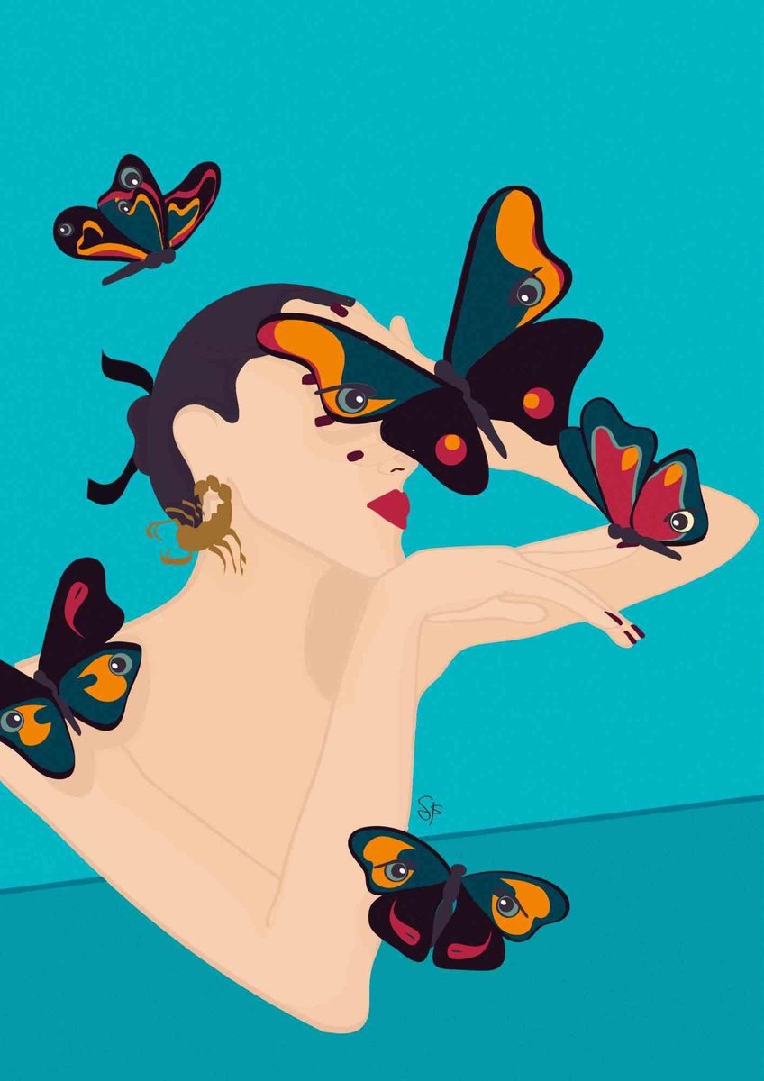 Sara Franzese, Butterfly Lady, Original Giclée Print, 2021