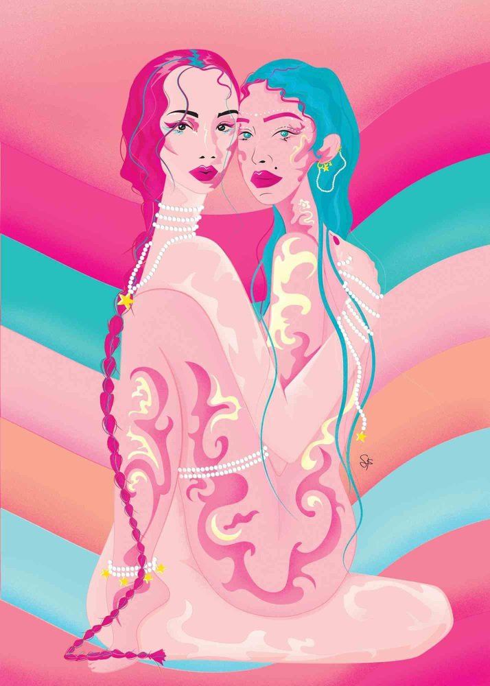 Sara Franzese, Colorful Souls, Giclée Print, 2022