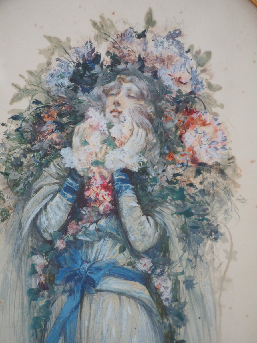 Sarah Bernhardt in the Lady of the Camellias Watercolor by Georges Clairin, 1903