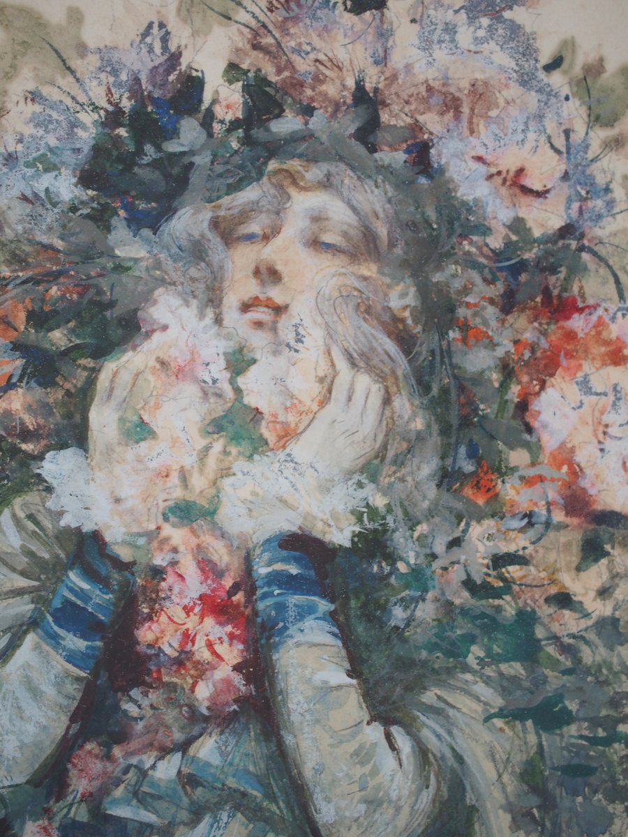 Sarah Bernhardt in the Lady of the Camellias Watercolor by Georges Clairin, 1903