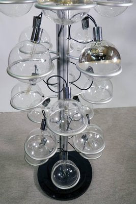 Sarfatti 102“ Foyer Lighting Object 32 Globes Chandelier, 1960s, Italy-DEK-932592