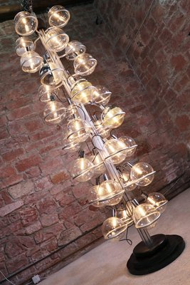 Sarfatti 102“ Foyer Lighting Object 32 Globes Chandelier, 1960s, Italy-DEK-932592