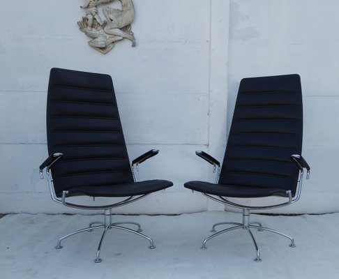 SAS Copenhagen Airport Lounge Chairs by Jens Ammunsen for Fritz Hansen, 1981, Set of 2-AWL-769033