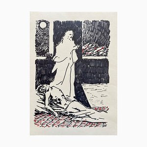 Sassu, Figures, Original Lithograph, 1980s-ZCI-954343