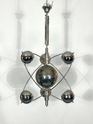 Satellite Chrome Chandelier by Goffredo Reggiani, 1960s-OT-1179378