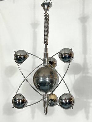 Satellite Chrome Chandelier by Goffredo Reggiani, 1960s-OT-1179378