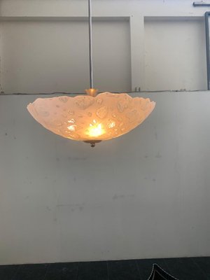 Satin Glass Chandelier with Irregular Bubbles-IJR-1076206