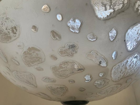 Satin Glass Chandelier with Irregular Bubbles-IJR-1076206