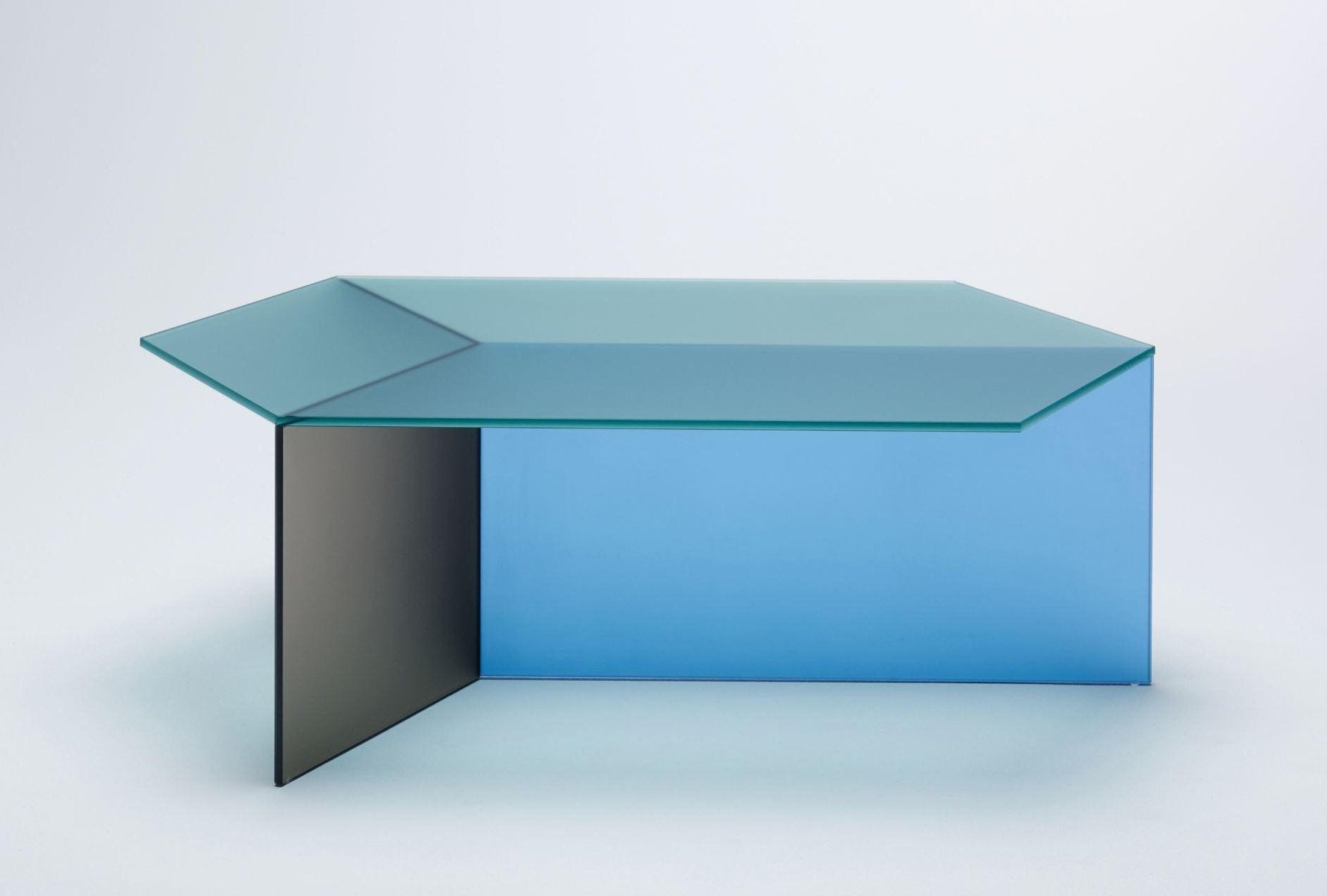 Satin Glass ''Isom Oblong'' Coffee Table, Sebastian Scherer