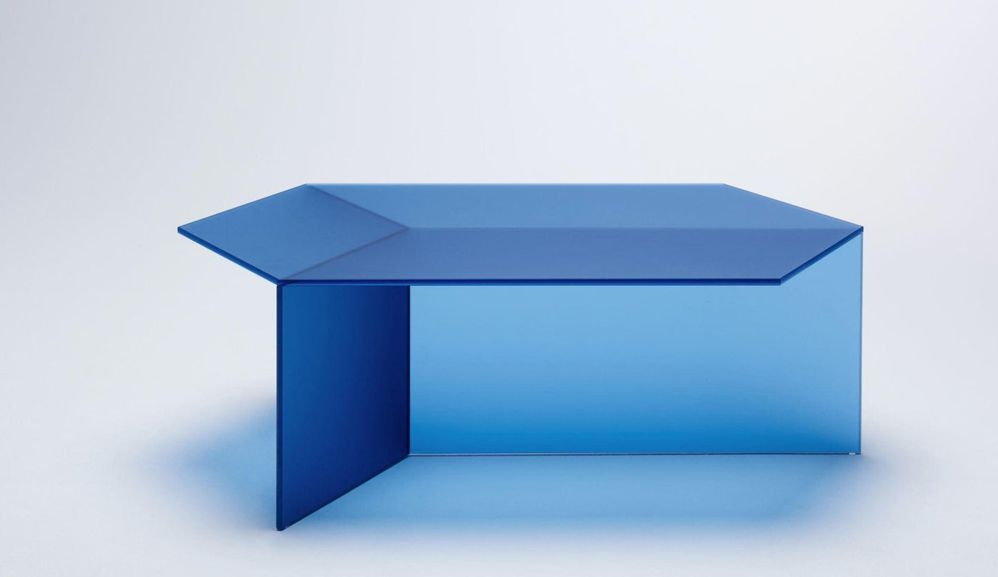 Satin Glass ''Isom Oblong'' Coffee Table, Sebastian Scherer