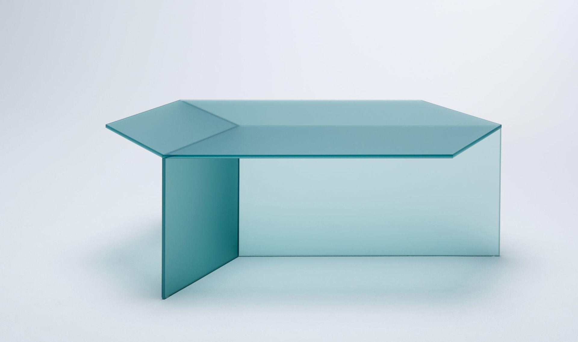 Satin Glass ''Isom Oblong'' Coffee Table, Sebastian Scherer