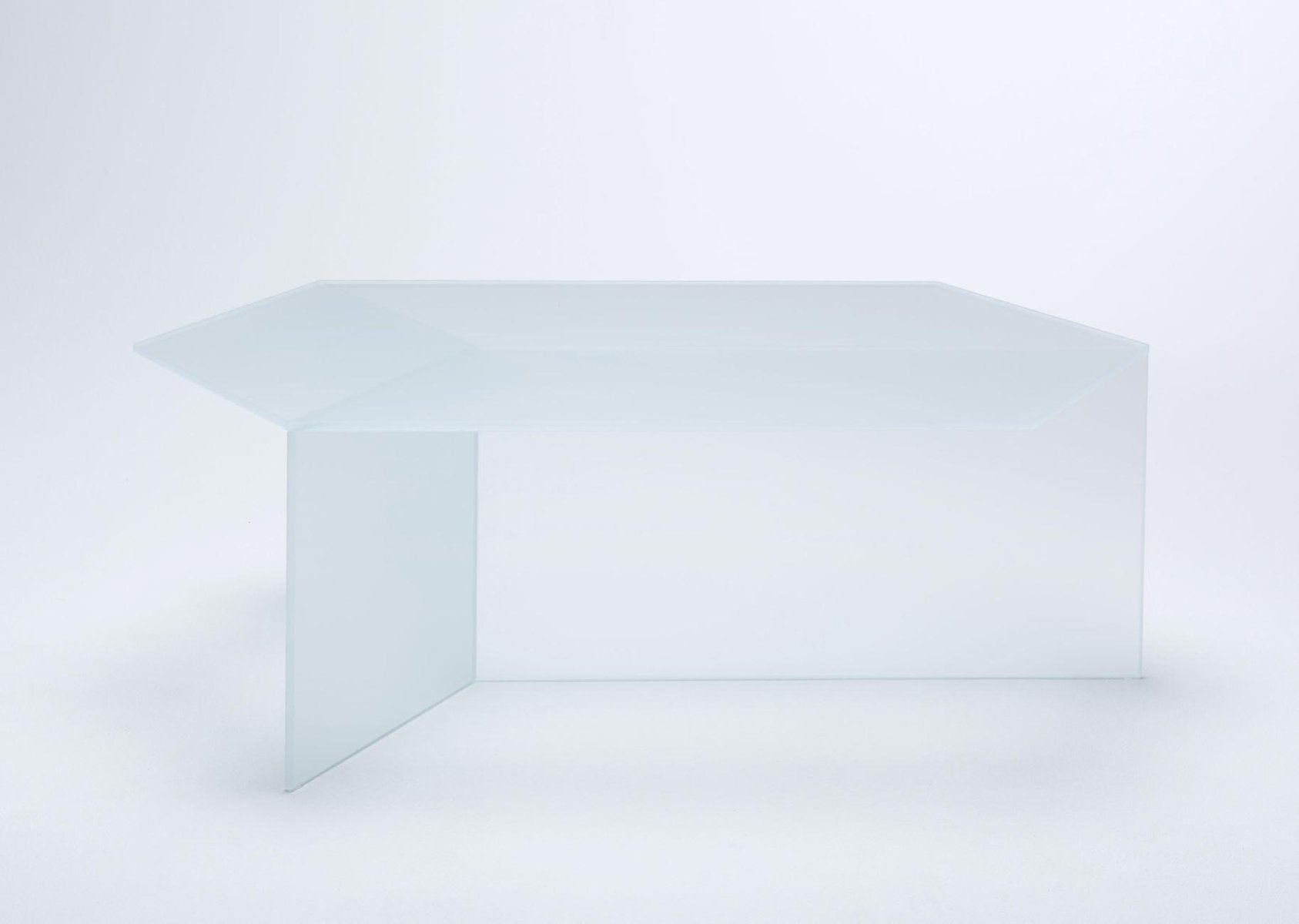 Satin Glass ''Isom Oblong'' Coffee Table, Sebastian Scherer