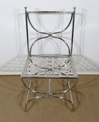 Savonarole Model Table and 4 Chairs Set from Maison Jansen, 1960s, Set of 5-RVK-1311074