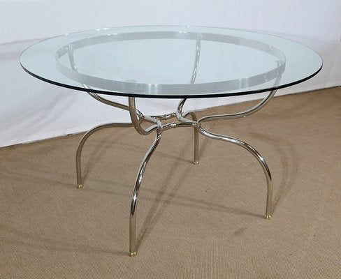 Savonarole Model Table and 4 Chairs Set from Maison Jansen, 1960s, Set of 5-RVK-1311074