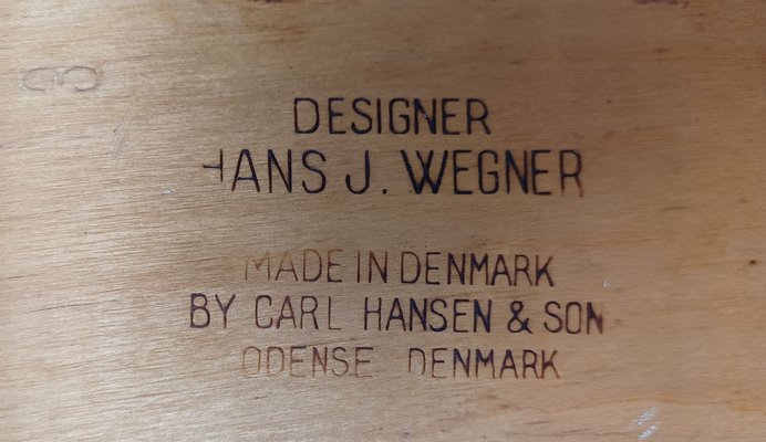 Sawbuck Chair in Original Leather by Hans J. Wegner for Carl Hansen & Søn, 1950s-VVO-1725232